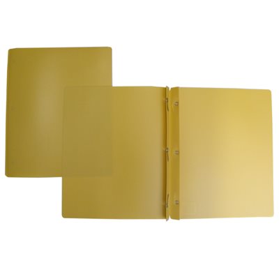 DUO-TANG PLASTIQUE RIGIDE JAUNE