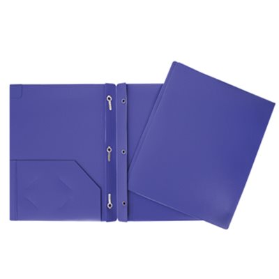 DUO-TANG POCHETTES PLASTIQUE RIGIDE MAUVE