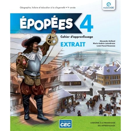 EPOPEE 4E ANNE CAHIER D'APPRENTISSAGE (CEC)