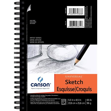 CAHIER ESQUISSE CANSON 5,5 X 8,5 @100 (100510850)