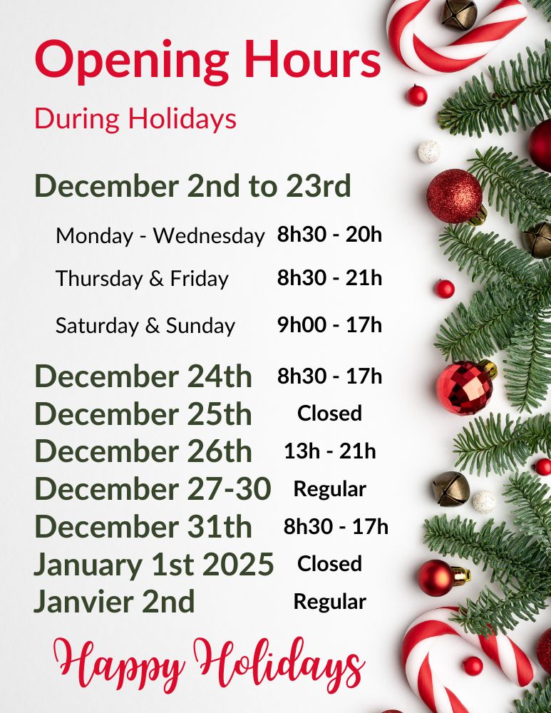 Holiday Opening Hours